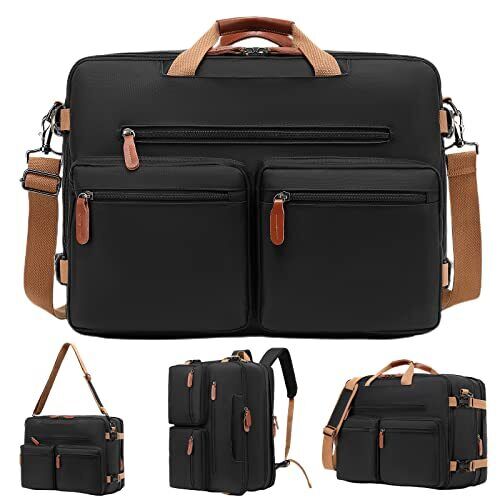  Expandable 3 in 1 Laptop Backpack for Men Upgraded-17.3 inch Expandable-black