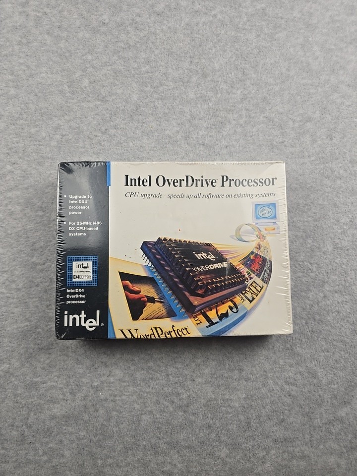 Vintage IntelDX4 OverDrive Processor DX4ODPR75 75MHz i486 Upgrade NEW SEALED
