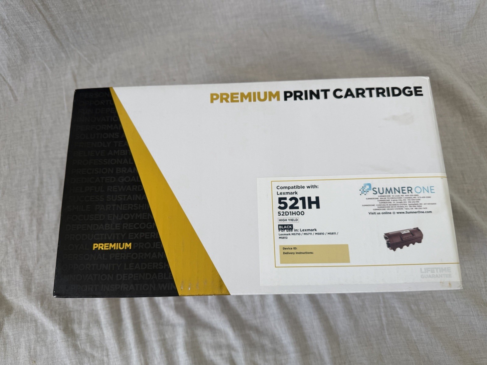 New 521H 52D1H00 Black Toner Cartridge High yield Compatible Lexmark 521H 52D1H0
