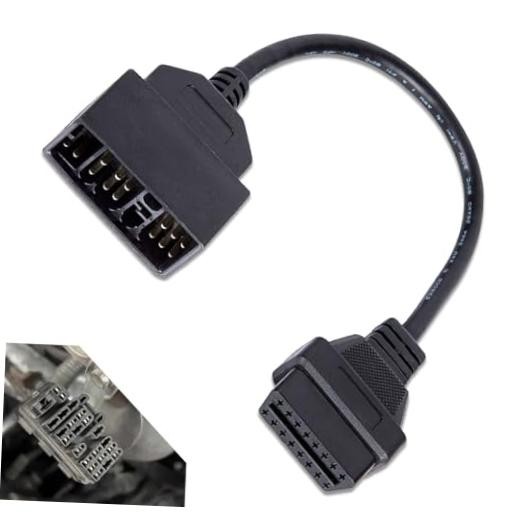 1 PC Car 22 Pin OBD1 to 16 Pin OBD2 Cable, 11.81" Conversion Adapter Work with