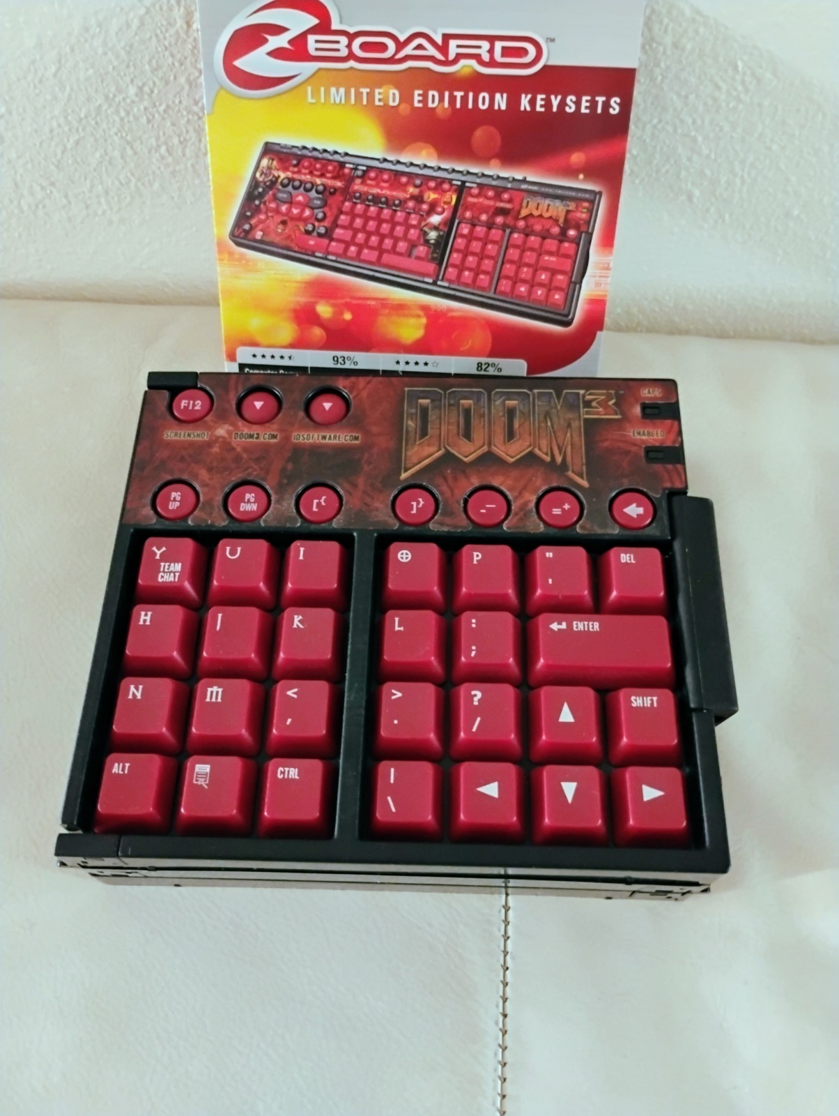 Doom 3 Zboard Limited Edition Gaming Keyboard, without box