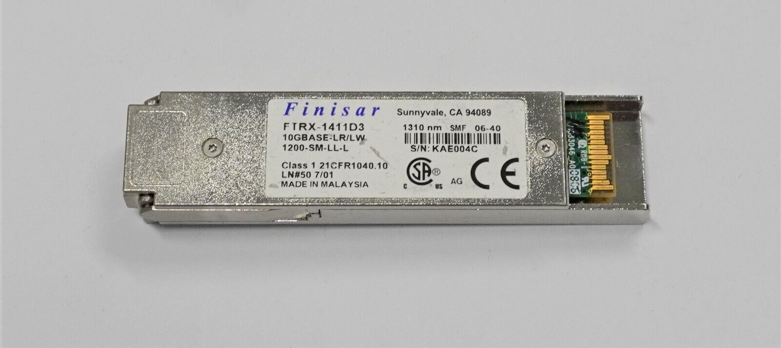 Finisar | FTRX-1411D3 | 10GBASE-LR/LW 1200-SM-LL-L Transceiver Module