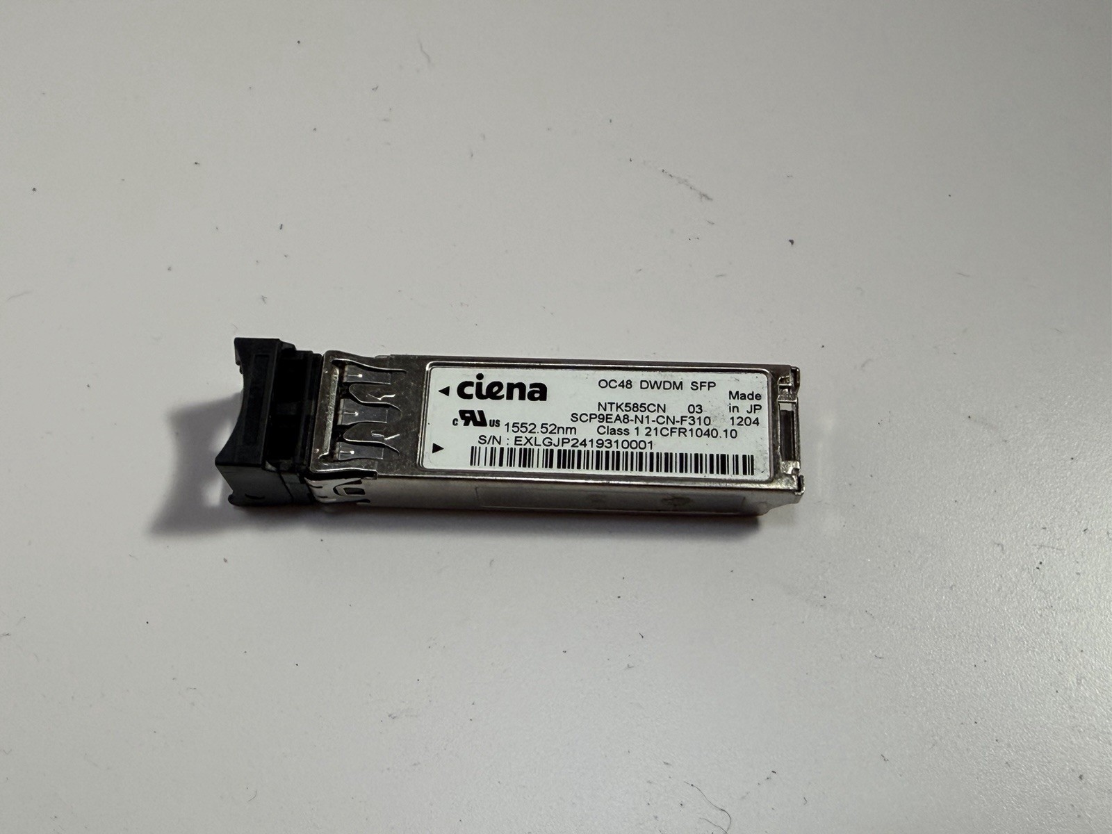 Ciena NTK585CN, WMUIAEEJAA, SCP9EA8-N1-CN-F310 Optical Transceiver