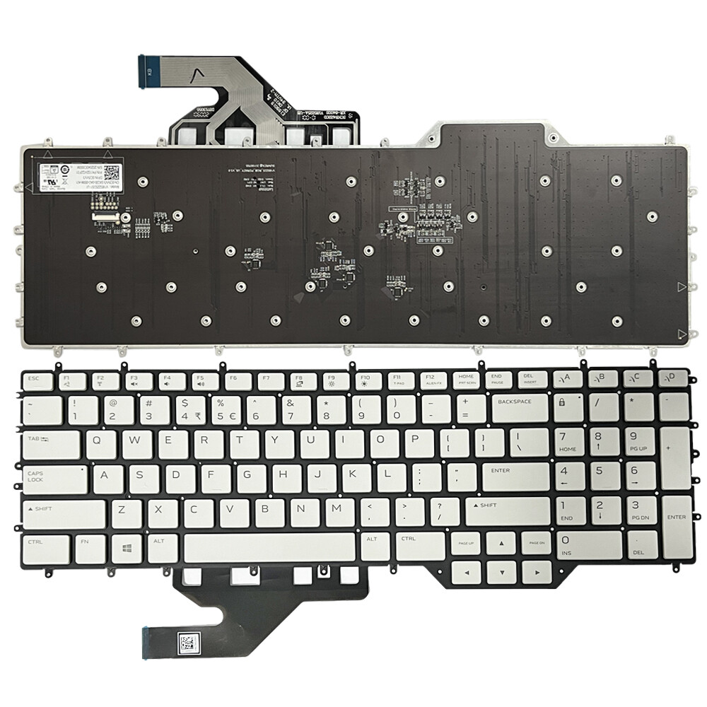 fit Dell ALIENWARE M17 R2 M17 R3 DP/N: 0C5VV3 New RGB Backlit white keyboard US