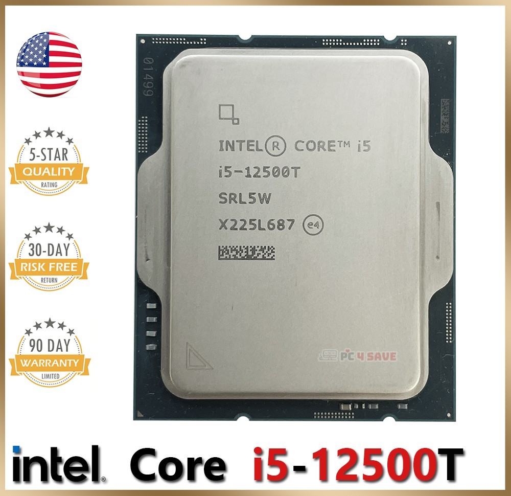 12th Gen Intel Core i5-12500T 2.00GHz 6-Core LGA1700 18MB Desktop CPU SRL5W 35W