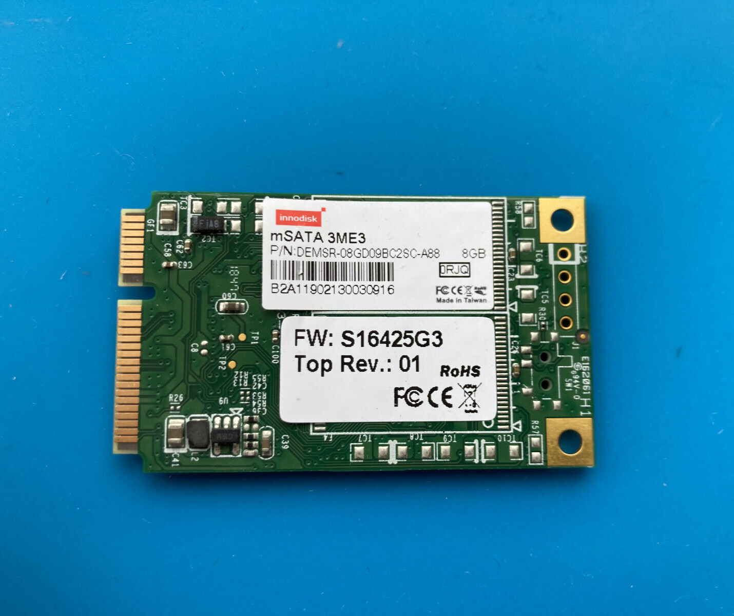 Innodisk 8GB 1.8 INCH MSATA SSD 3ME3 6Gbps DEMSR-08GD09BC2SC-A88 FW S16425G3