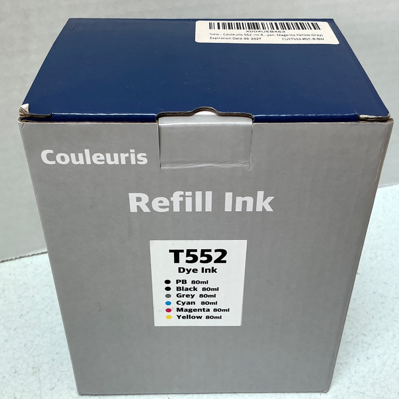 Couleuris T552 Dye Ink New Sealed 2 Black Cyan Magenta Yellow & Gray Refill Ink