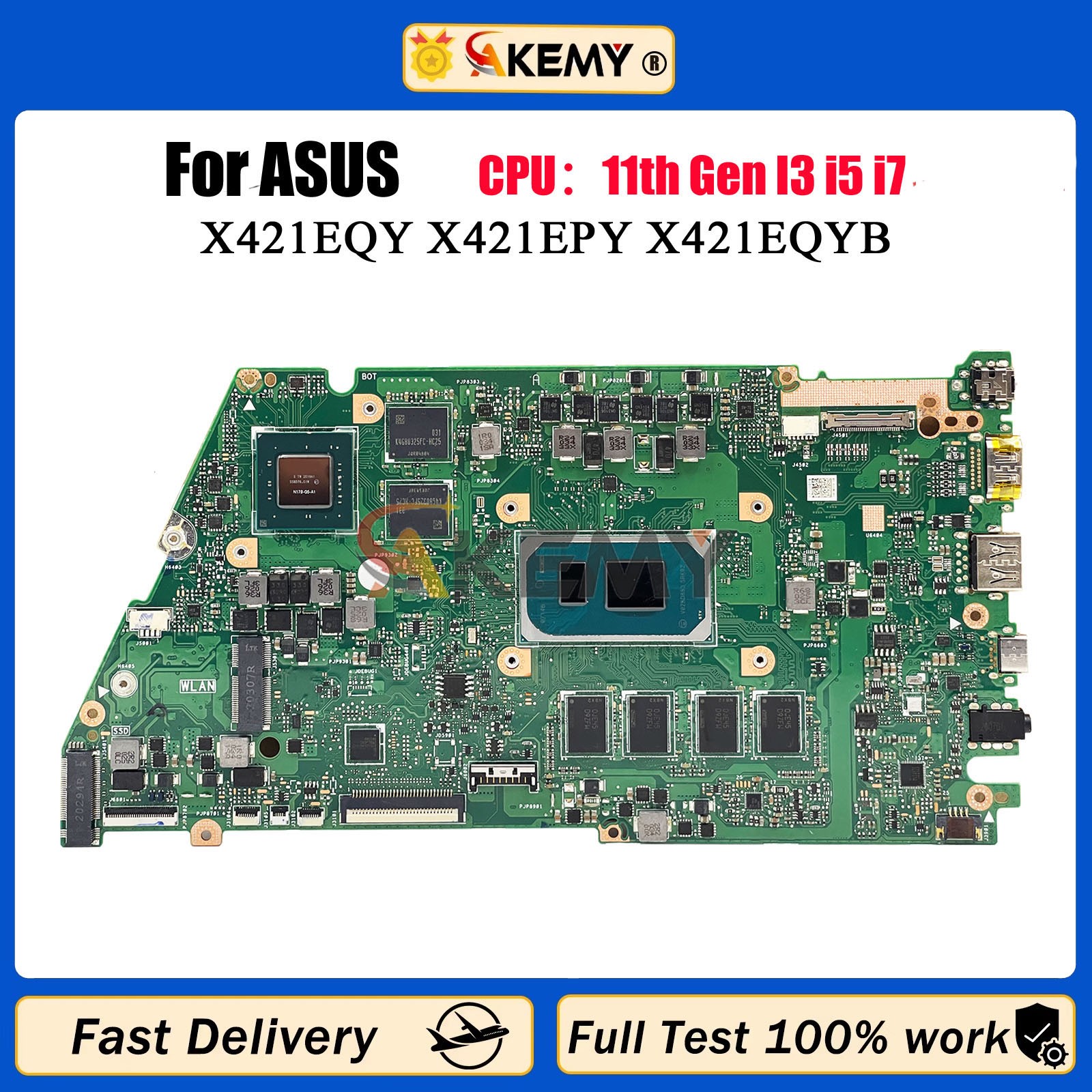 For ASUS X421EAYB X521EQ/EQY X421EQY X521EA Tests OK X421EQ Laptop Motherboard