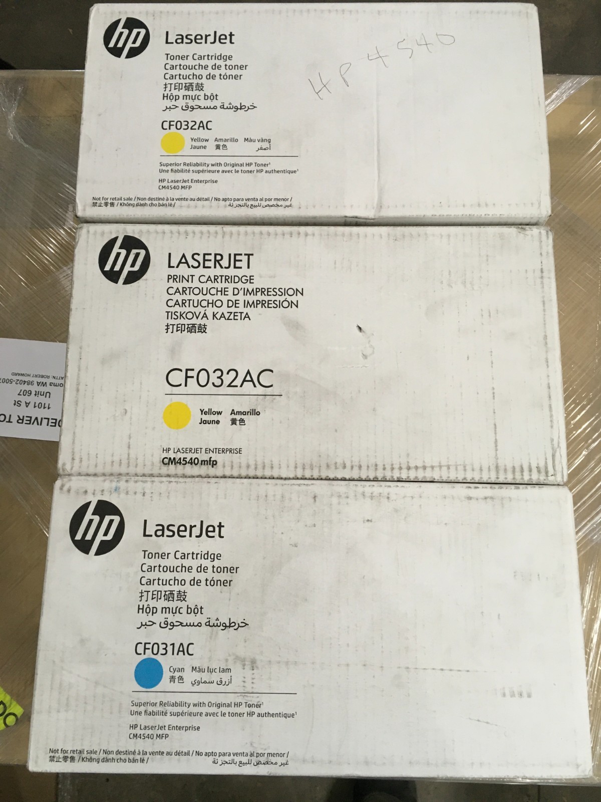 OEM Lot Of 3 Brand New Genuine Factory Sealed CF031AC CF032AC X2 Toner SHIPSFAST