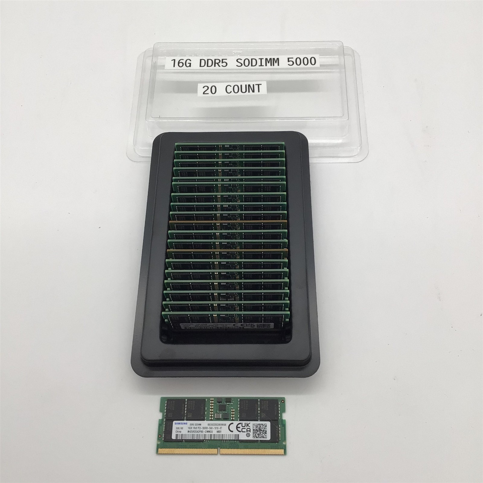 Lot of 20 Samsung 16 GB DDR5 SODIMM 5600 RAM Memory