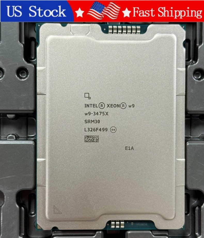 Used Intel Xeon w9-3475X SRM30 L326F499 2.2GHz 36C 82.5MB FCLGA4677 CPU