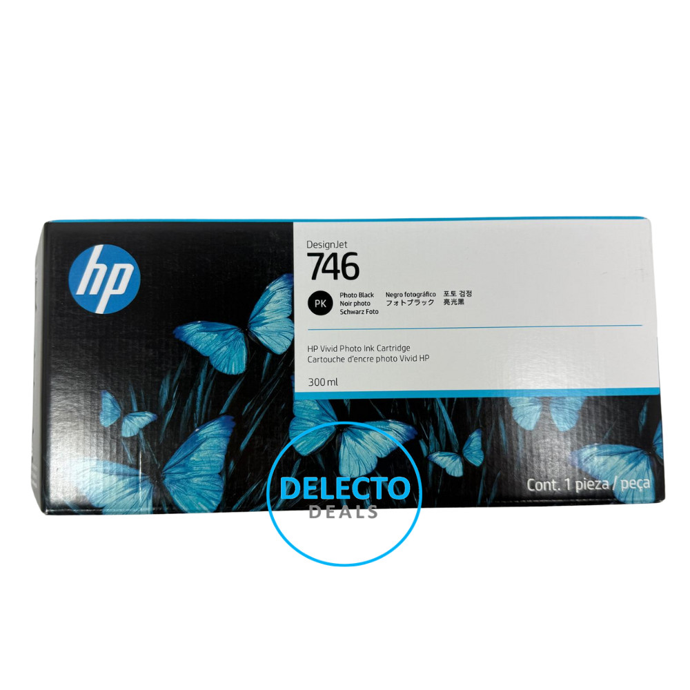 GENUINE HP 746 300-ml Photo Black DesignJet Ink Cartridge, P2V82A SEALED 2028