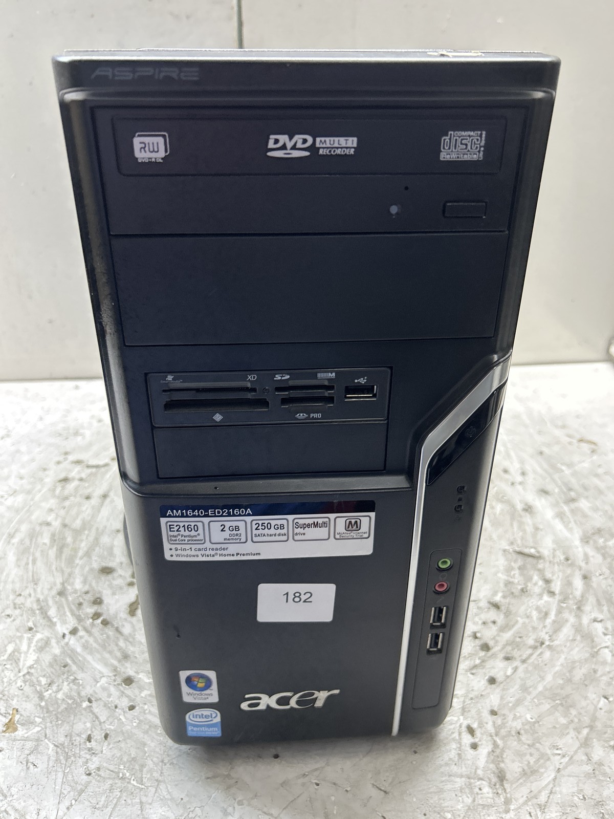 Acer Aspire M1640 Intel Pentium Dual Core  2GB NO HDD