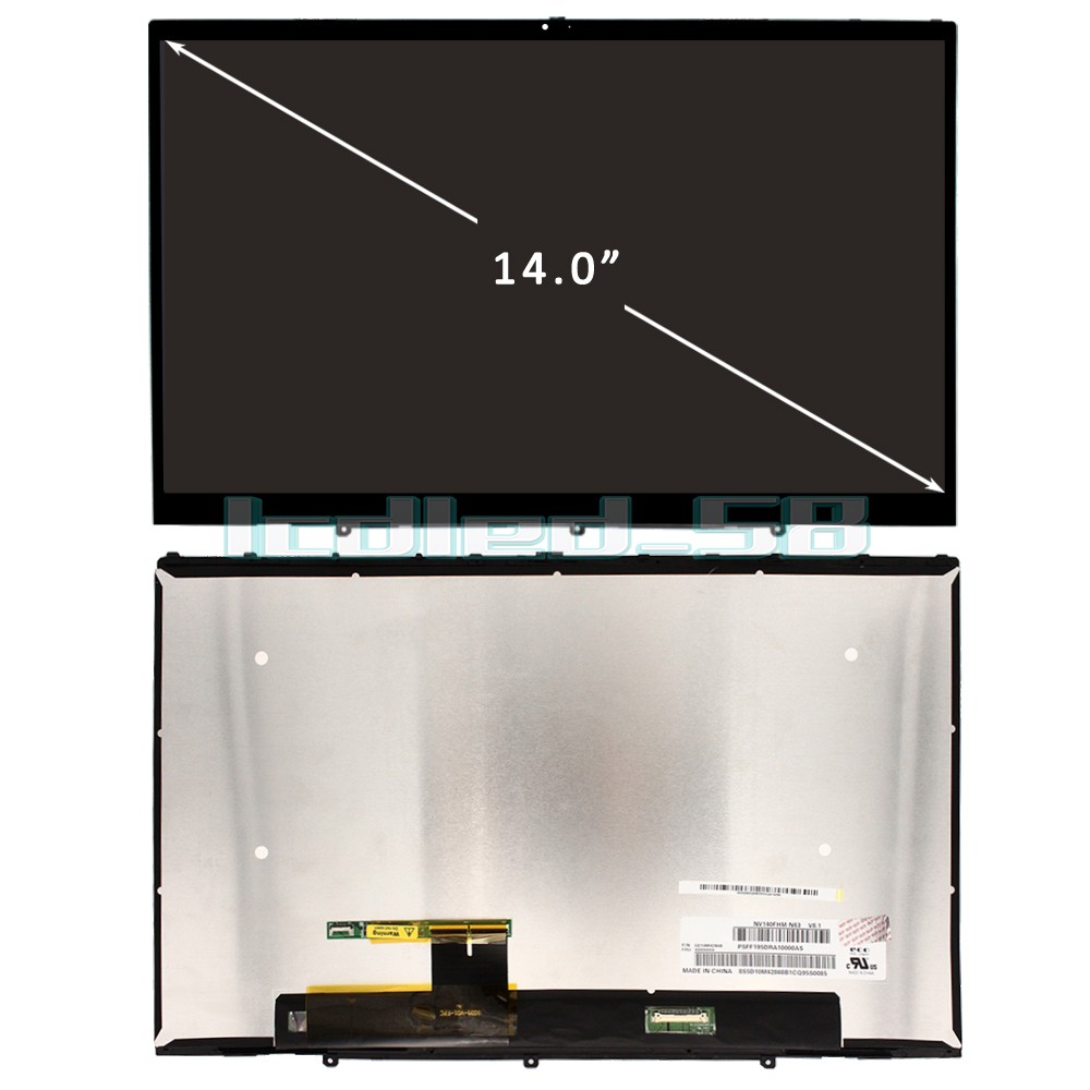 NV140FHM-N65 For Lenovo Yoga C740-14IML 81TC FHD LCD Touch Screen Replacement 