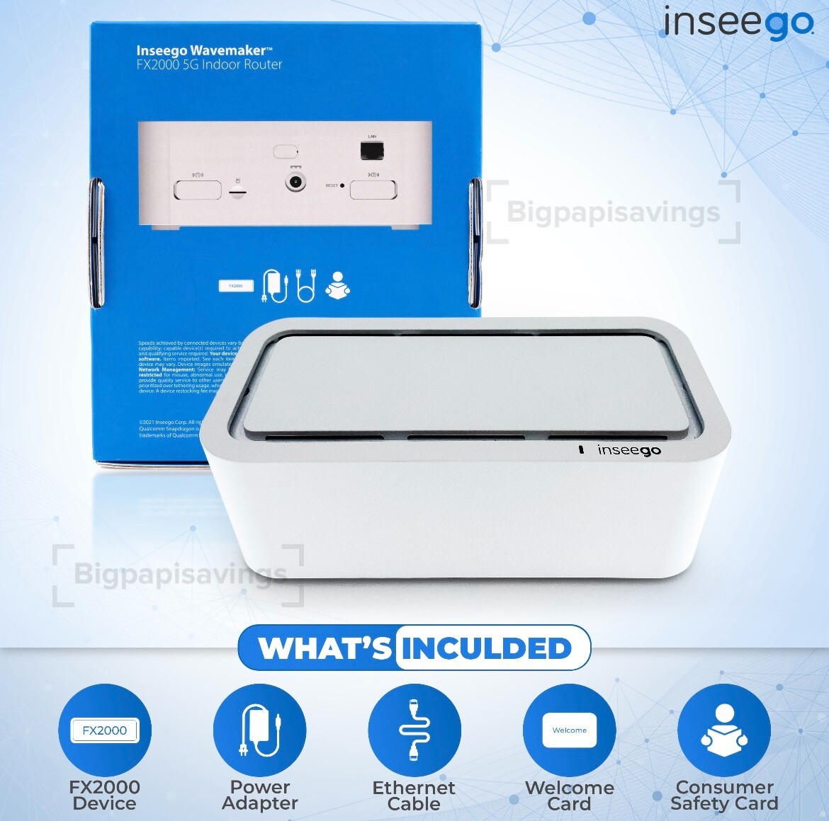 Inseego Wavemaker 5G Wireless Indoor Router FX2000 Series (GSM Unlocked)