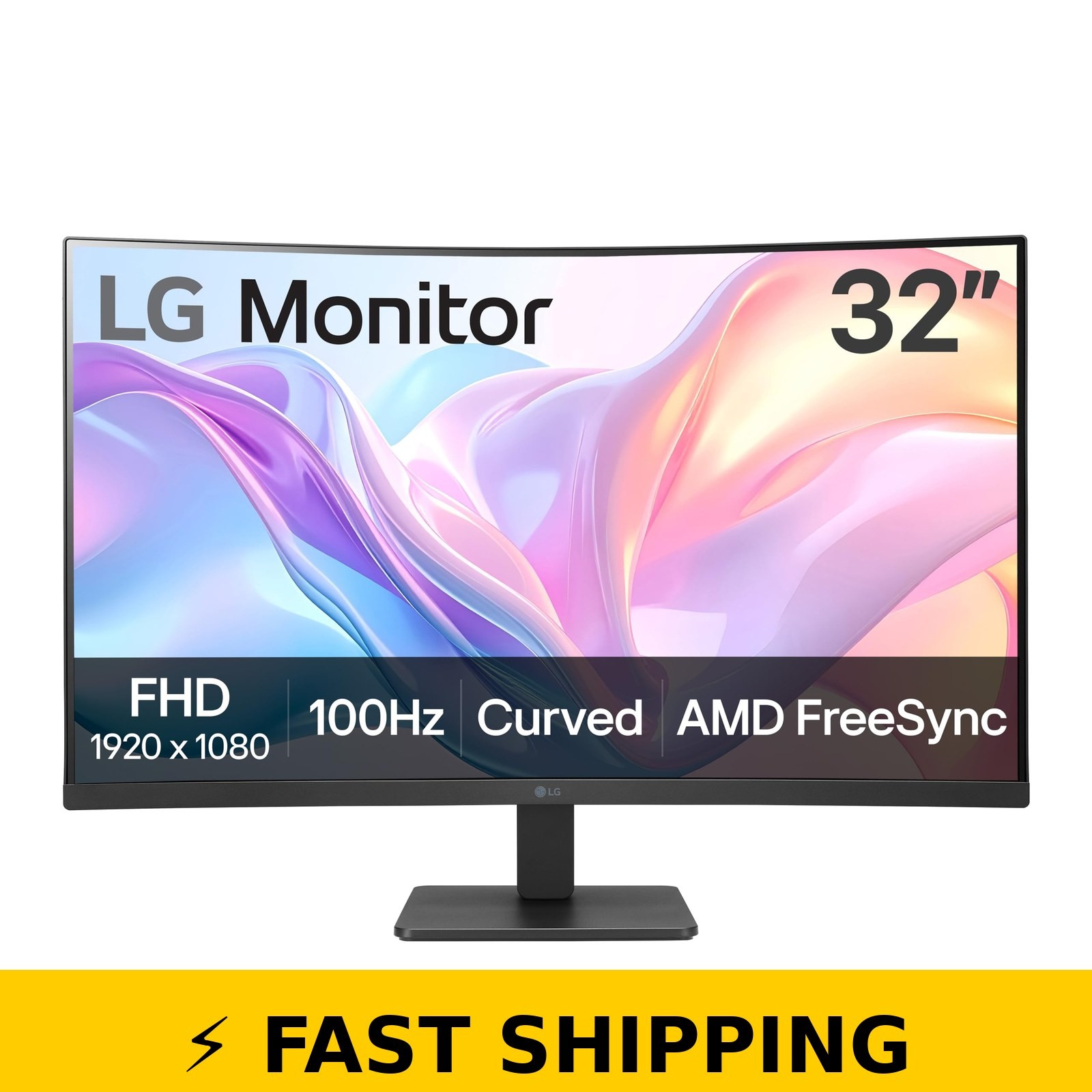 LG 32MR50C-B Curved Monitor 32-Inch FHD 100Hz - Black