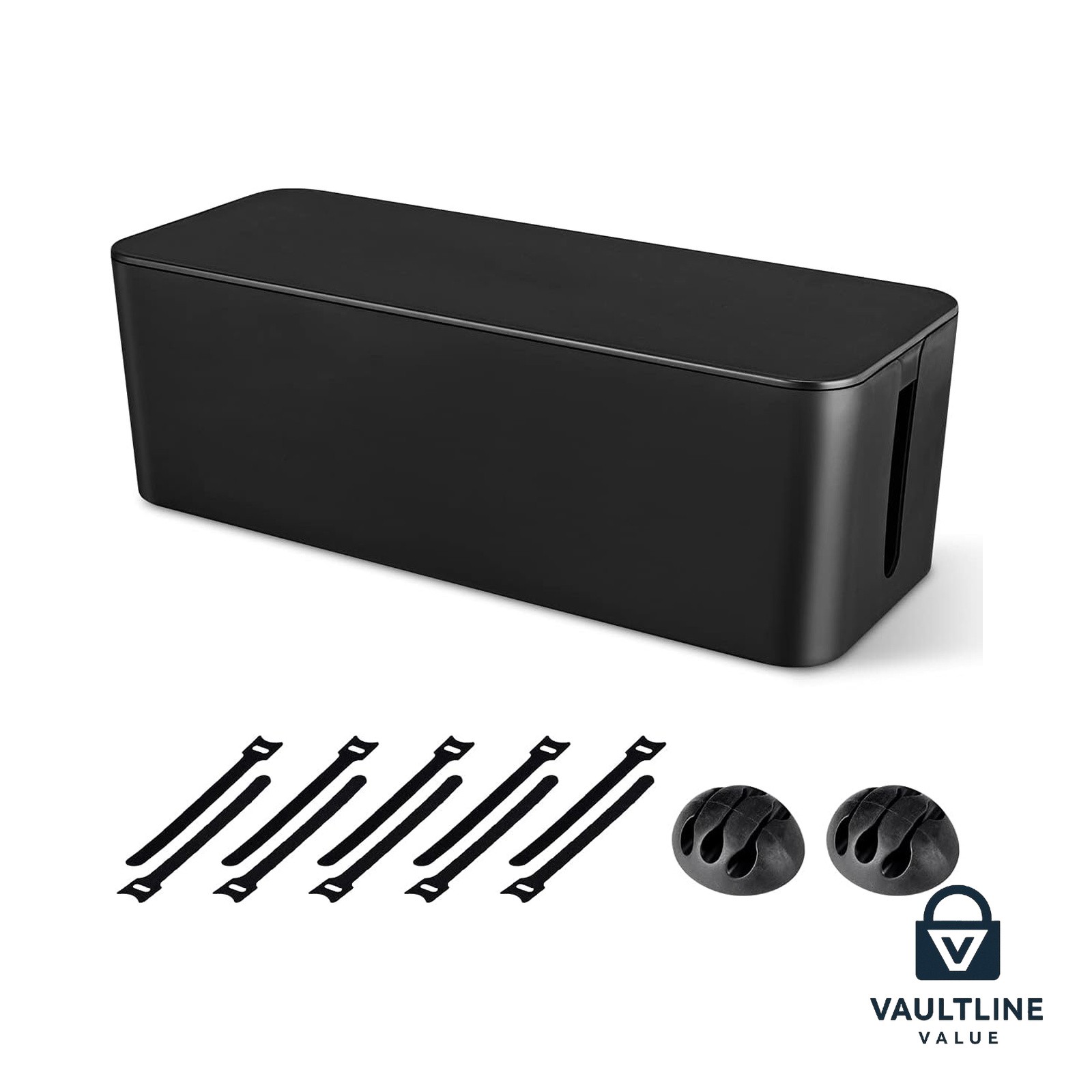 Cable Management Box Large Cord Organizer for Power Strips and Wires