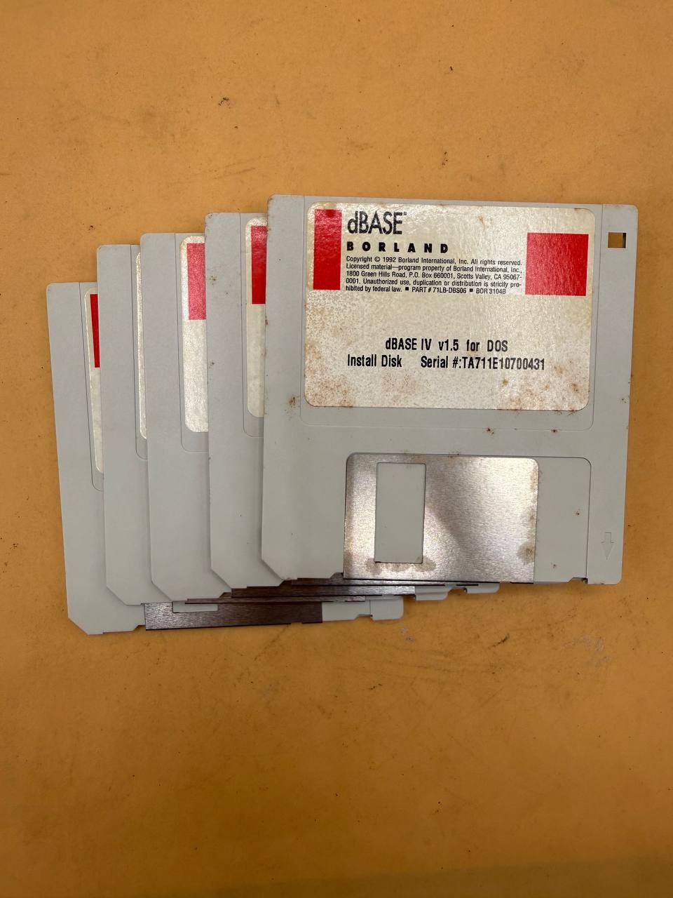 Borland dBASE 1 2 3 4 5 . v1.5 for DOS 5.25 5 Floppy Disk Complete Set RE