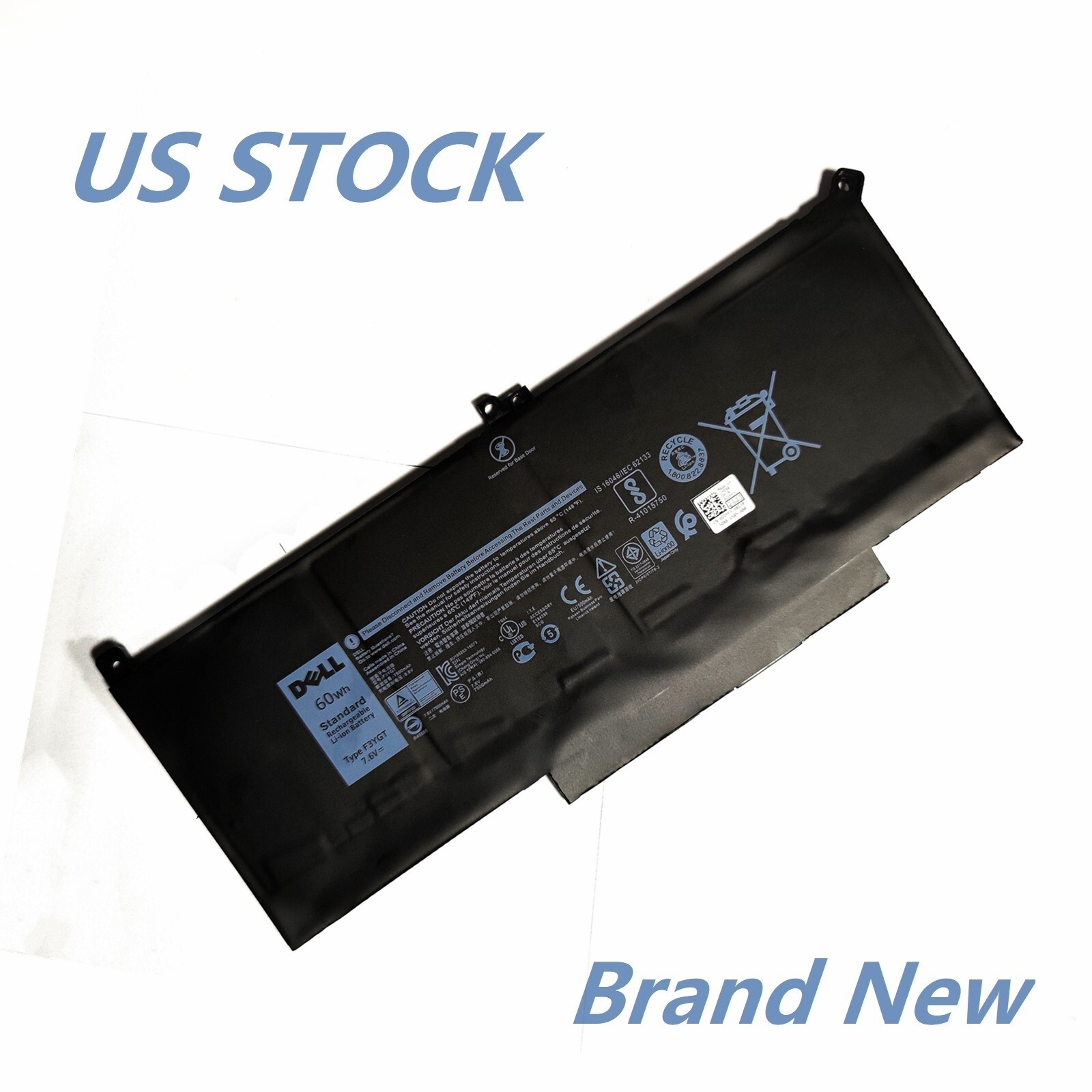 Genuine OEM F3YGT Battery Latitude E7280 E7480 7480 7490 7380 7390 DM3WC 60Wh