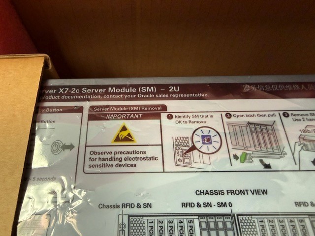 BRAND NEW Oracle Server X7-2c CHASSIS SM 2U NO CPU/MEM/DISK