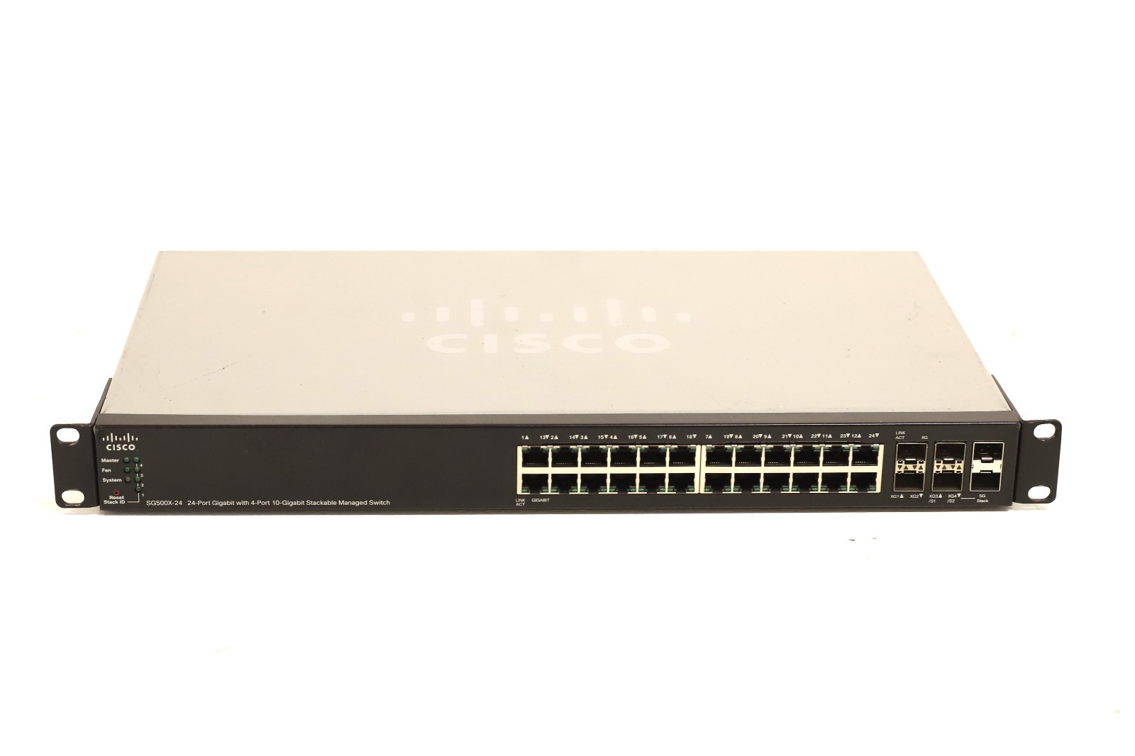Cisco SG500X-24 24-Port Gigabit Network Switch W/Ears P/N: SG500X-24-K9 V04