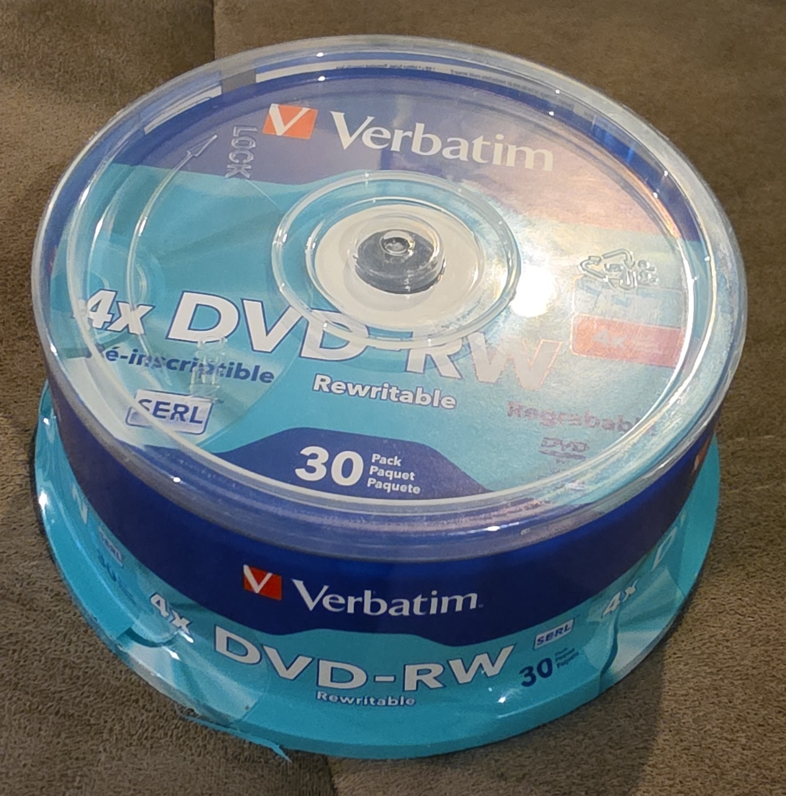 Verbatim DVD-RW Rewritable 4.7GB 4x 30-Pack Spindle/Cake Box