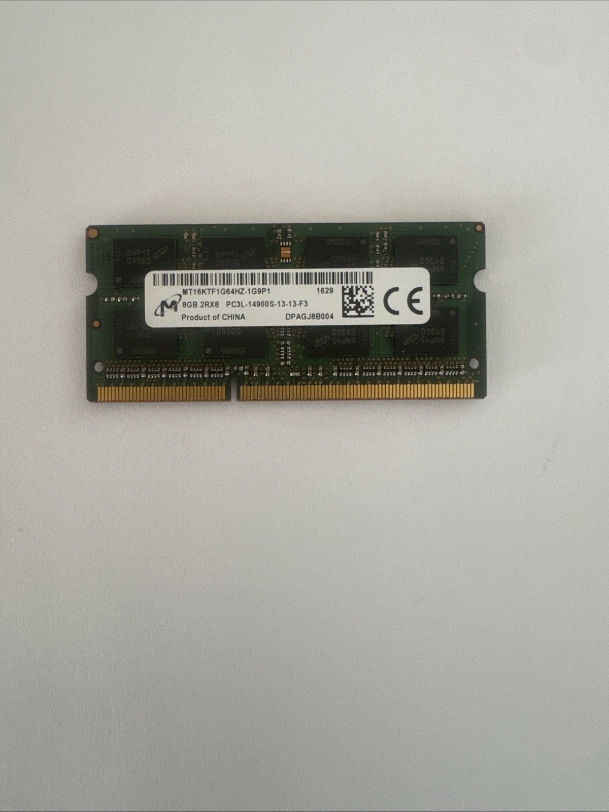 Micron 8GB 2Rx8 PC3L-12800S SODIMM DDR3 204Pin Laptop Ram