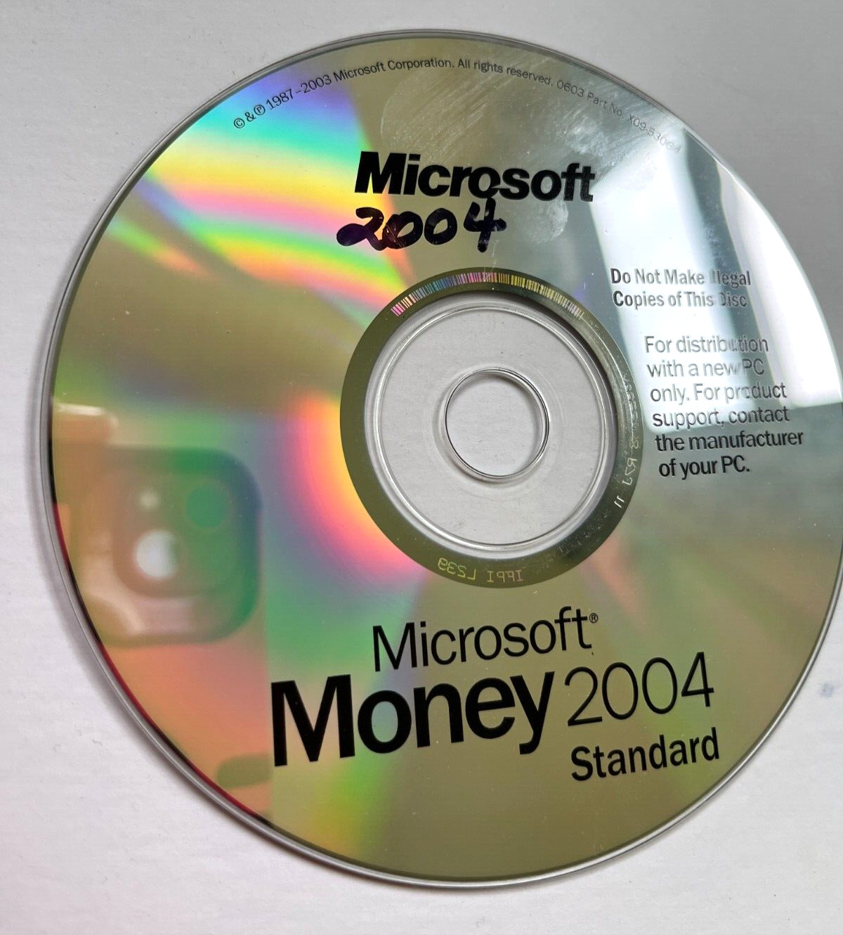 Microsoft Money 2004 Standard Software Disc Only