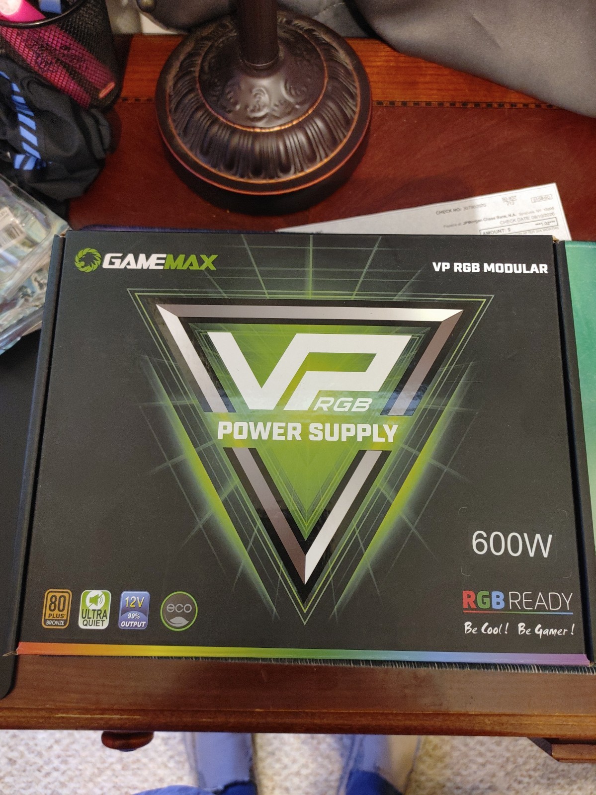 GameMax VP-600-RGB 600W 80+ Bronze Semi Modular RGB ATX Power Supply PSU