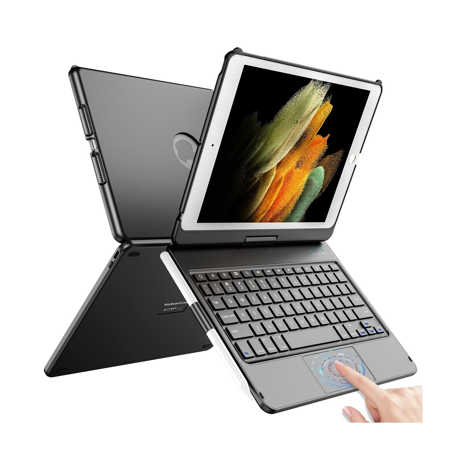 Touchpad Keyboard Case for iPad 10.2 9th/8th/7th Gen, Keyboard Case for iPad ...