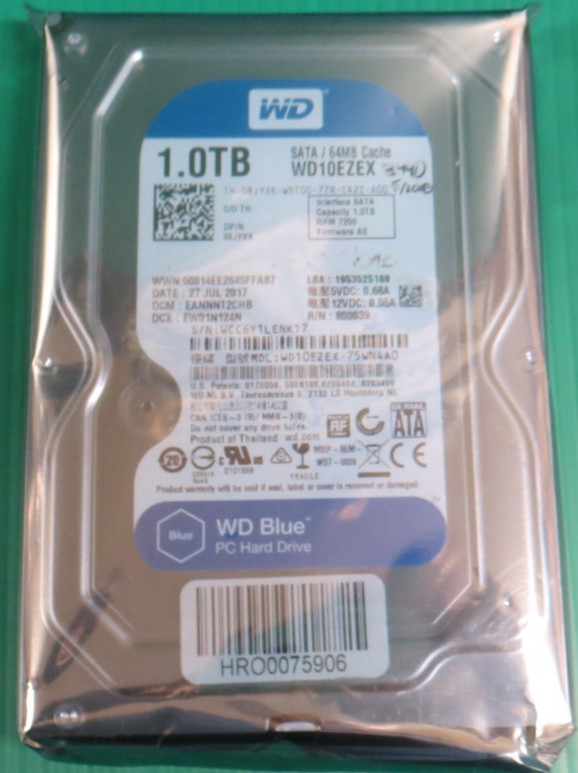 Dell / Western Digital Blue 1TB / 64MB SATA /3.5" HDD WD10EZEX / 08JYXK / REFURB