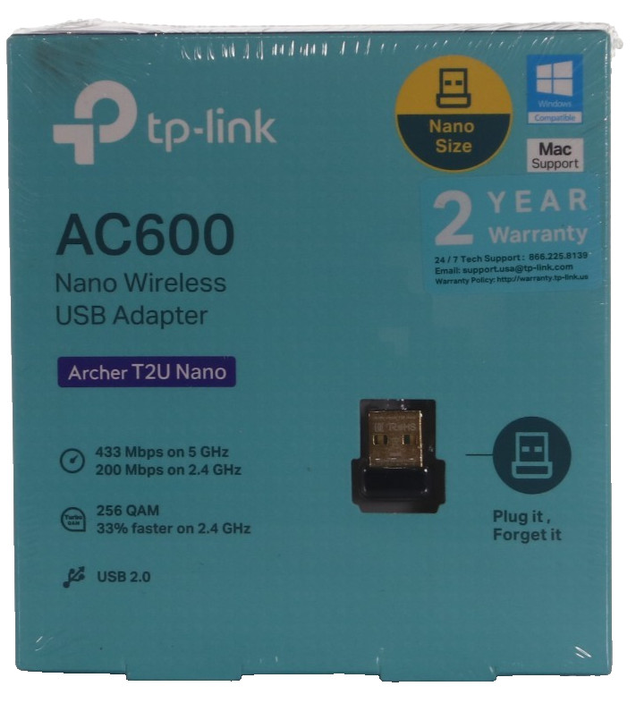 TP-Link Nano AC600 USB WiFi Adapter Dual Band 2.4GHz 5GHz Desktop PC
