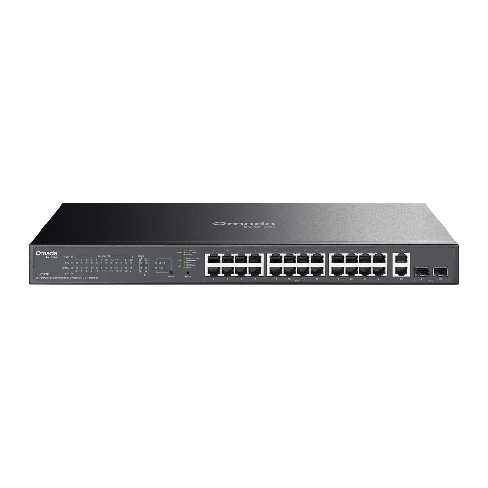TP-Link ES228GP | Omada 28-Port Gigabit Easy Managed Switch | 24* PoE+ | 2* PoE
