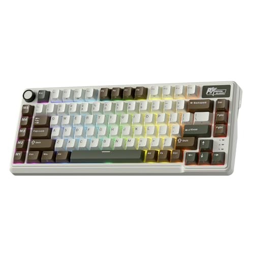 PALM GREEN - RK ROYAL KLUDGE L75 GASKET MOUNT MECHANICAL KEYBOARD, CREAM SWITCH