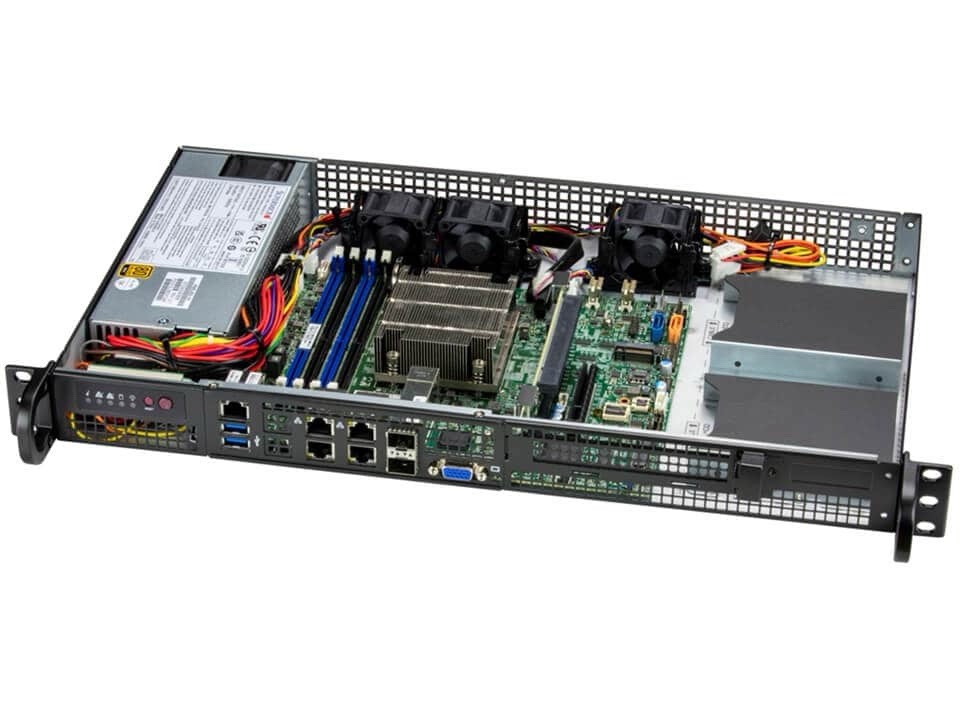SuperMicro SYS-510D-4C-FN6P Mini-1U server CSE-505-203B +	X12SDV-4C-SP6F