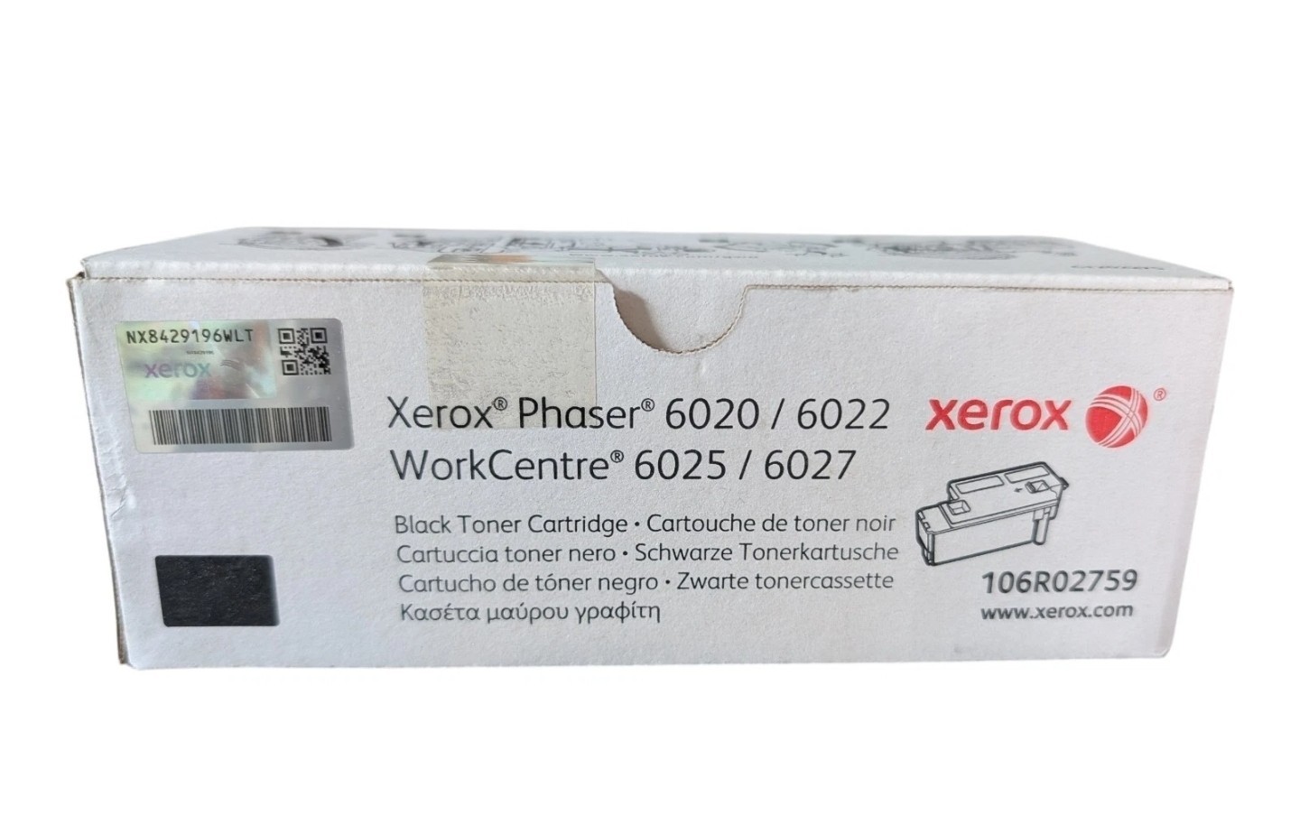 Xerox 106R02759 Standard Yield Black Toner Cartridge for Phaser 6020 6022/New