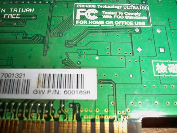 Gateway 6001581 - promise ultra100 pci ide controller card, 9952-10 rev b3
