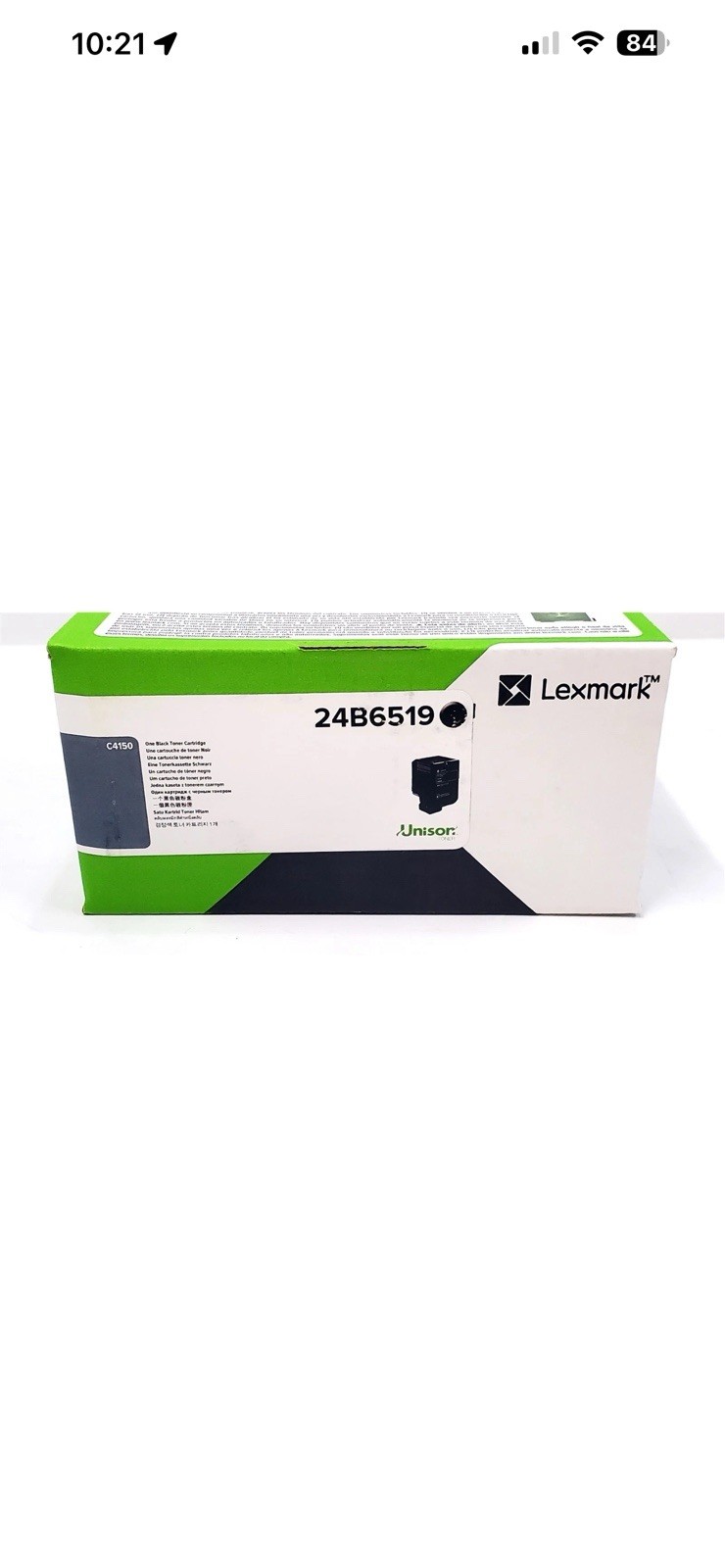 Genuine Lexmark 24B6519 Black Toner Cartridge NEW IN BOX