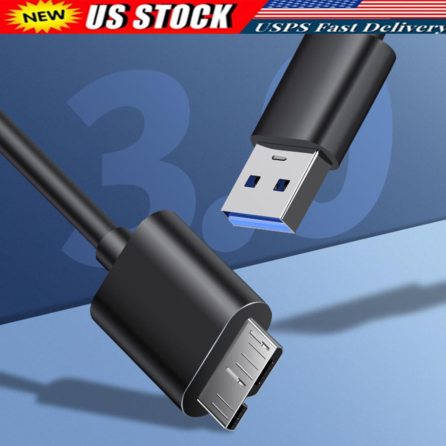 Micro USB 3.0 Cable High Speed Data SYNC For HDD External Hard Drive USA