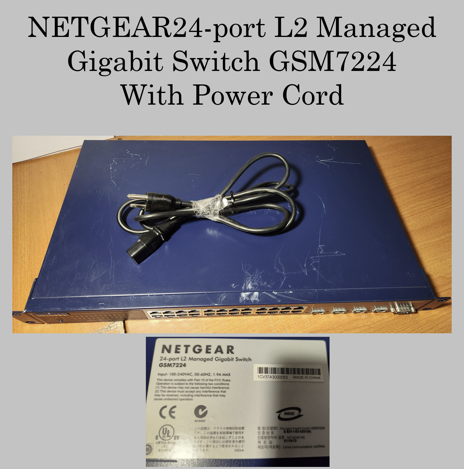 Netgear GSM7224 ProSafe 24-Port Gigabit Layer 2 Managed Switch