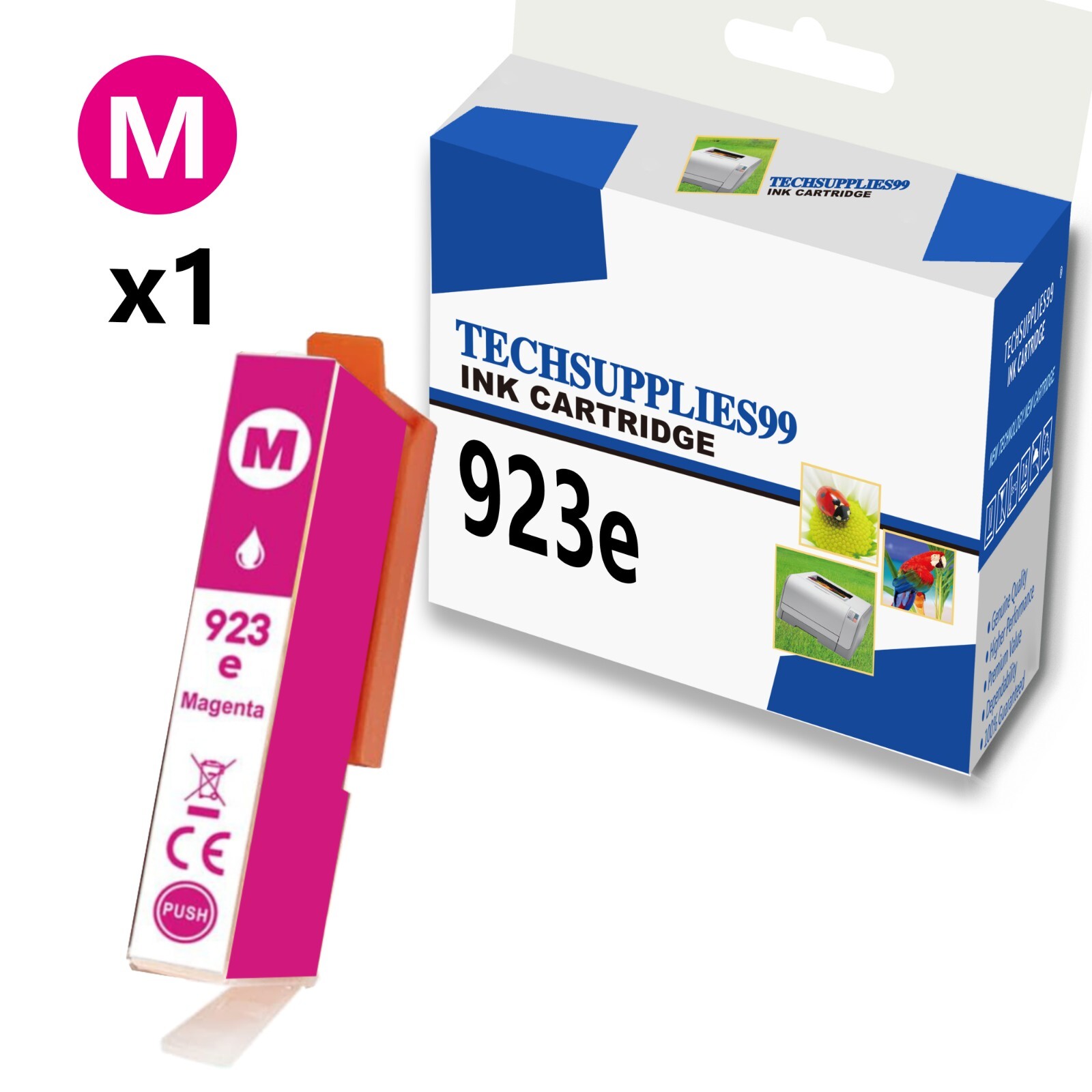 1PK Magenta HP 923e evomore Ink Cartridge 923 for Office Jet Pro 8122e 8123