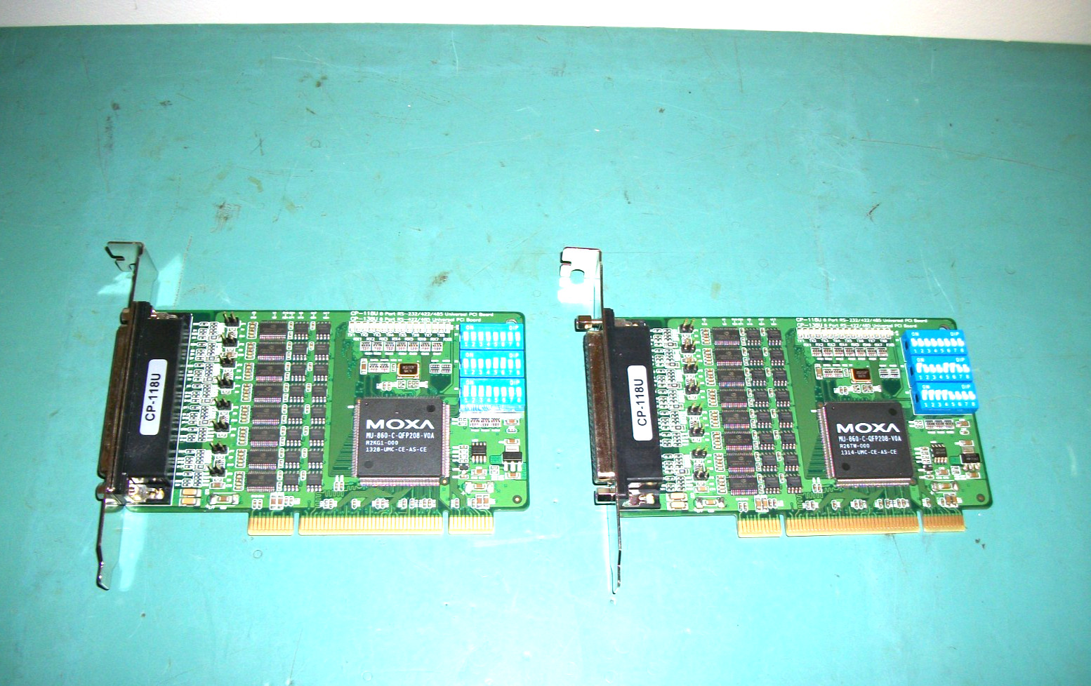 LOT OF 2 - MOXA CP-118U MU-860-C-QFP208-VOA Interface Cards