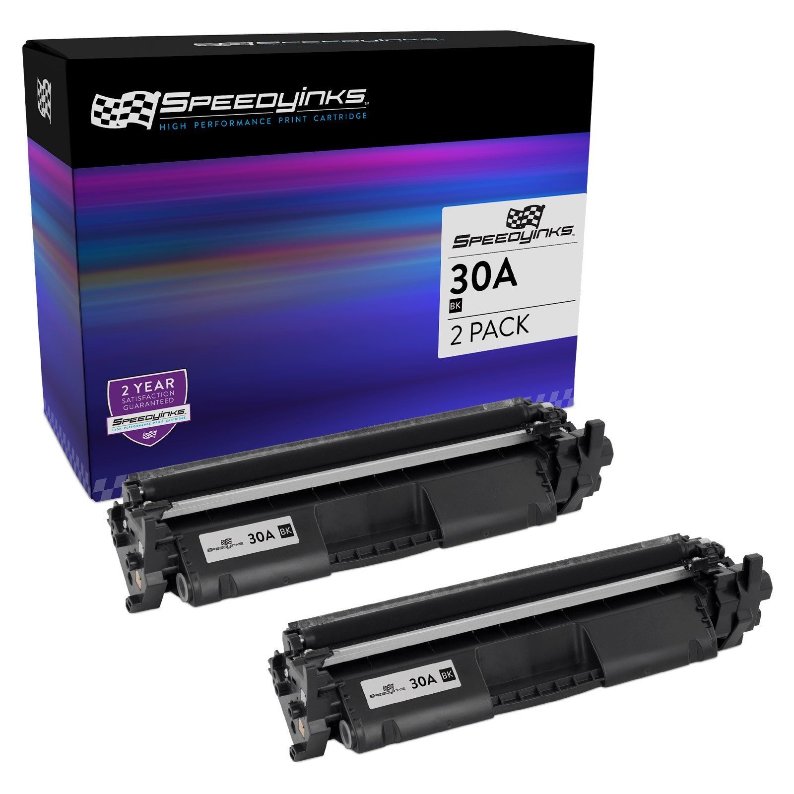 2PK Replacements for HP 30A CF230A Toner Cartridge Black for Laserjet Pro M203d