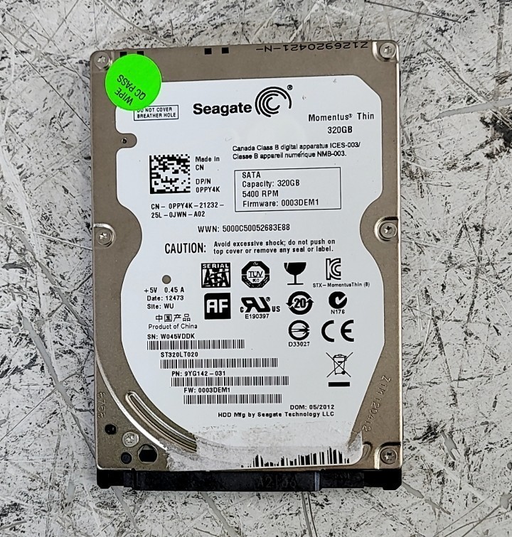 SEAGATE ST320LT020 9YG142-031 Hard Drive 2.5" 320GB SATA