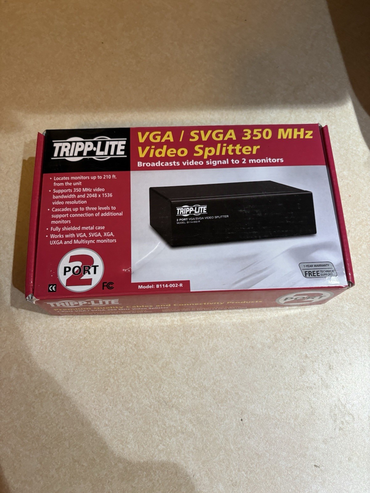 Set Of 5 TRIPP LITE VGA/SVGA 350 MHZ 2PORT VIDEO SPLITTER/SIGNAL BOOSTER