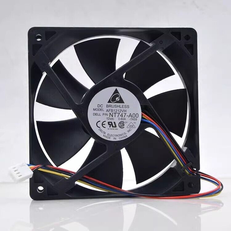 Delta AFB1212VH PWM 12025 12V 0.60A  120*120*25mm 12CM 4PIN cooling fan