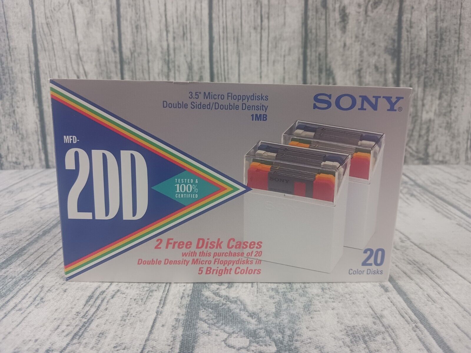 Sony 2HD 2DD Floppy Diskettes IBM Apple Mac Formatted (16) Disks - Open Box 