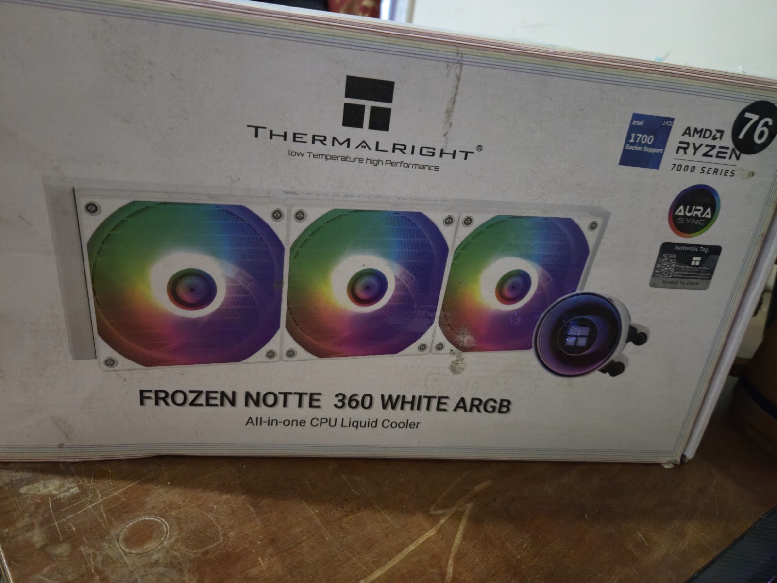 Thermalright Frozen Notte 360 White ARGB 360mm AIO Liquid CPU Cooler 120mm