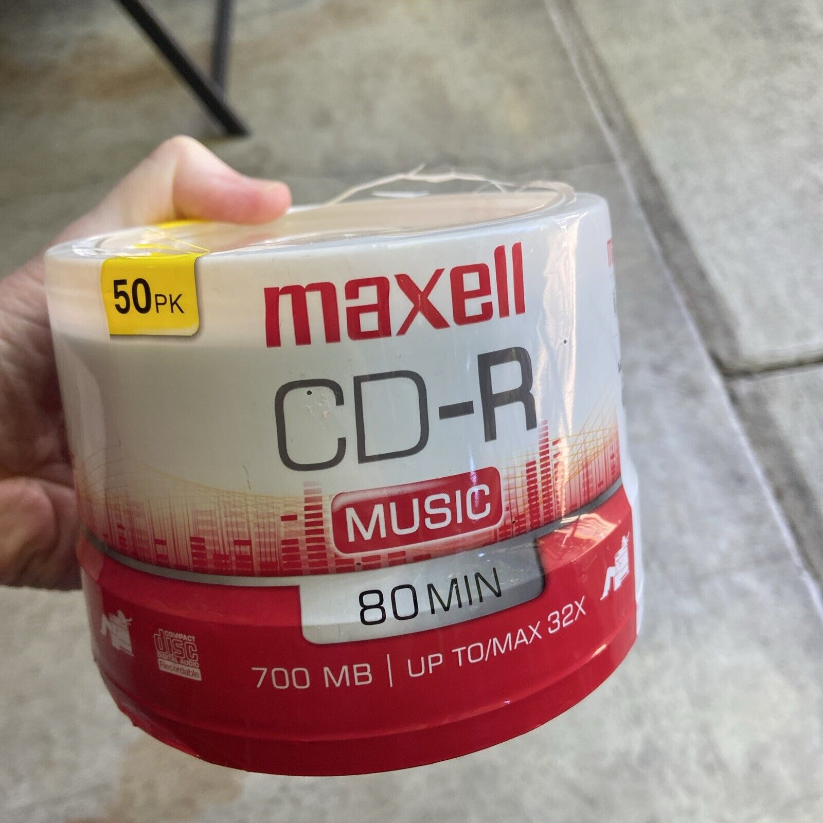 Maxell CD-R Music - 80 MIN - 700 MB / 32X / New 50 Pack