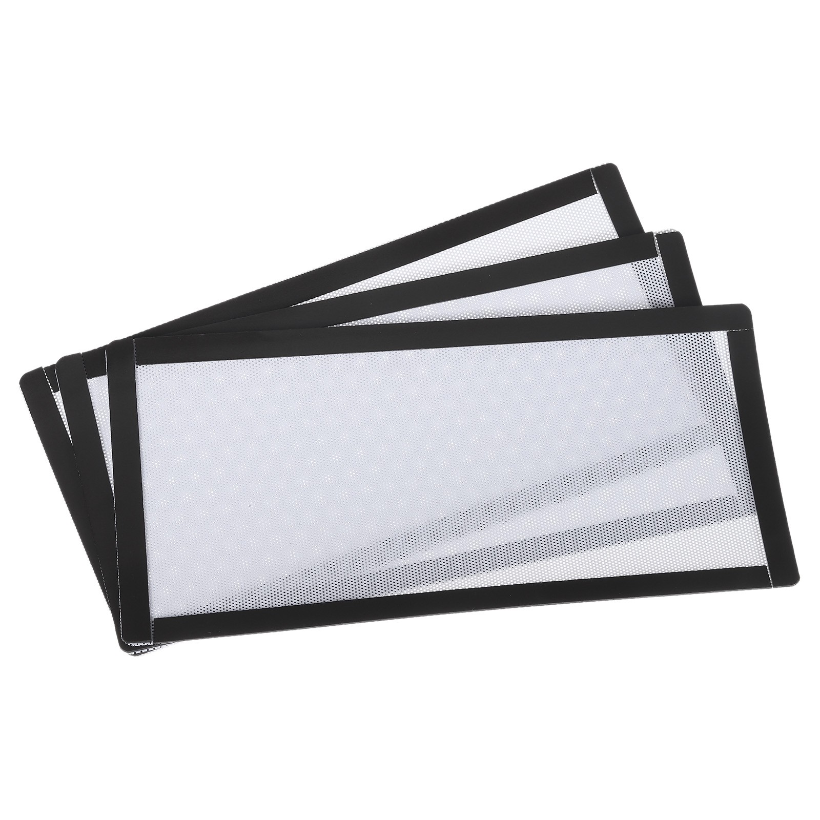 3PCS PC Dust Filter 240x120mm Magnetic Frame PVC Computer Cooler Mesh White